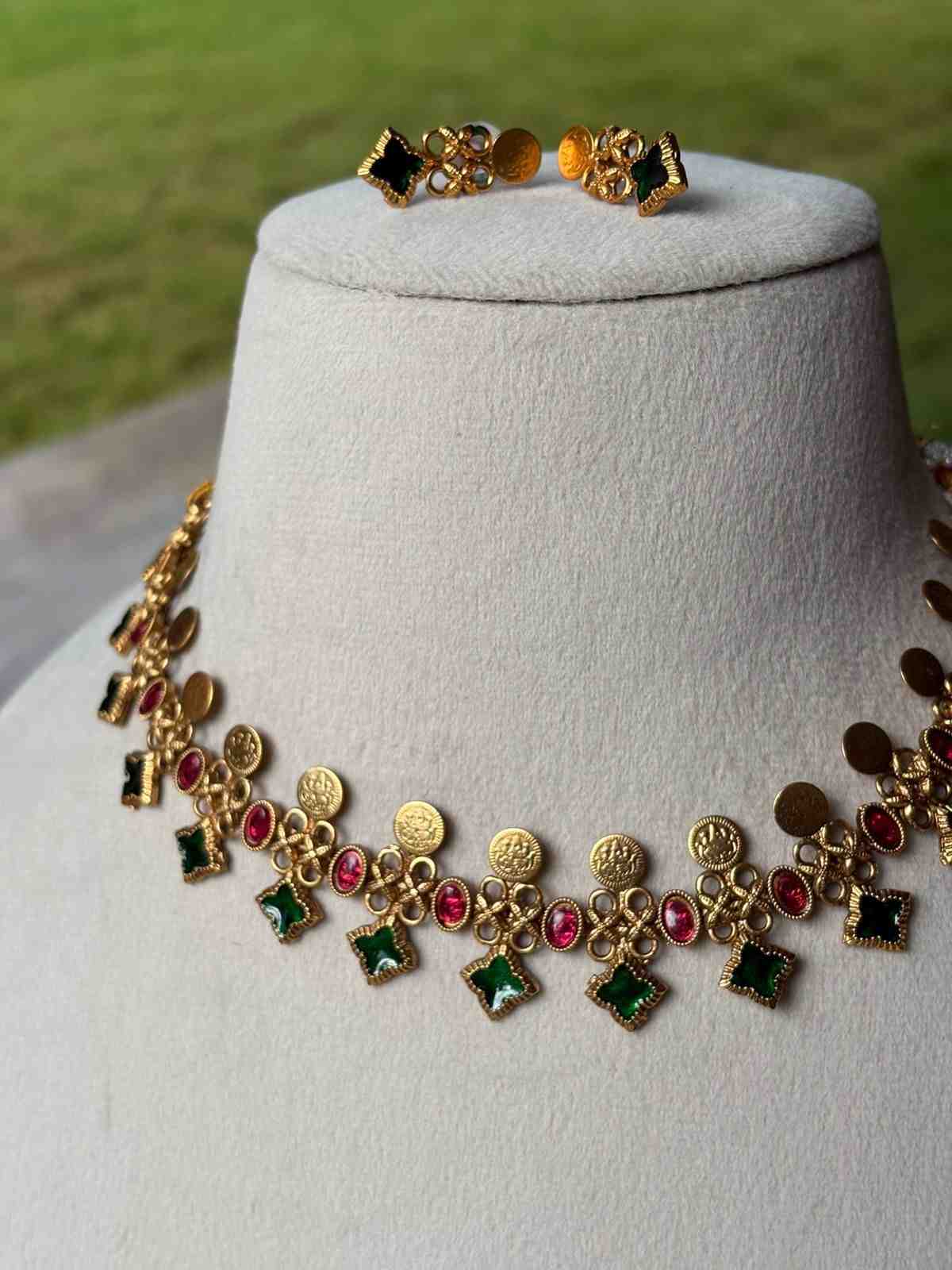 N0295 Traditional Coin Necklace cum chocker