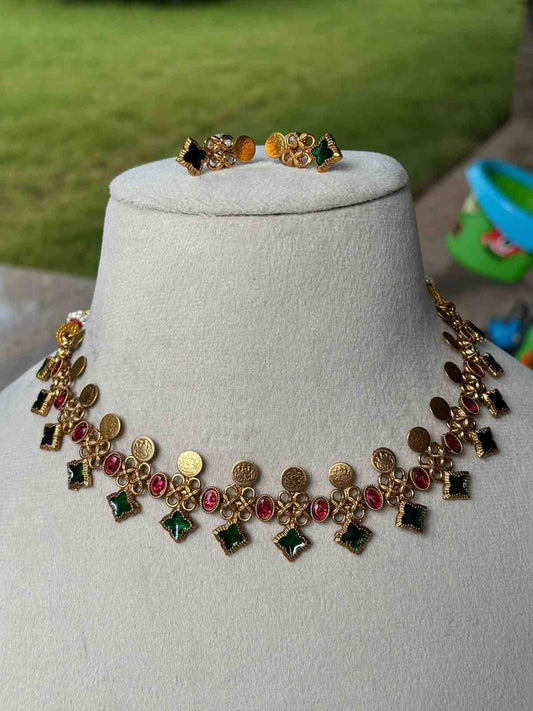 N0295 Traditional Coin Necklace cum chocker