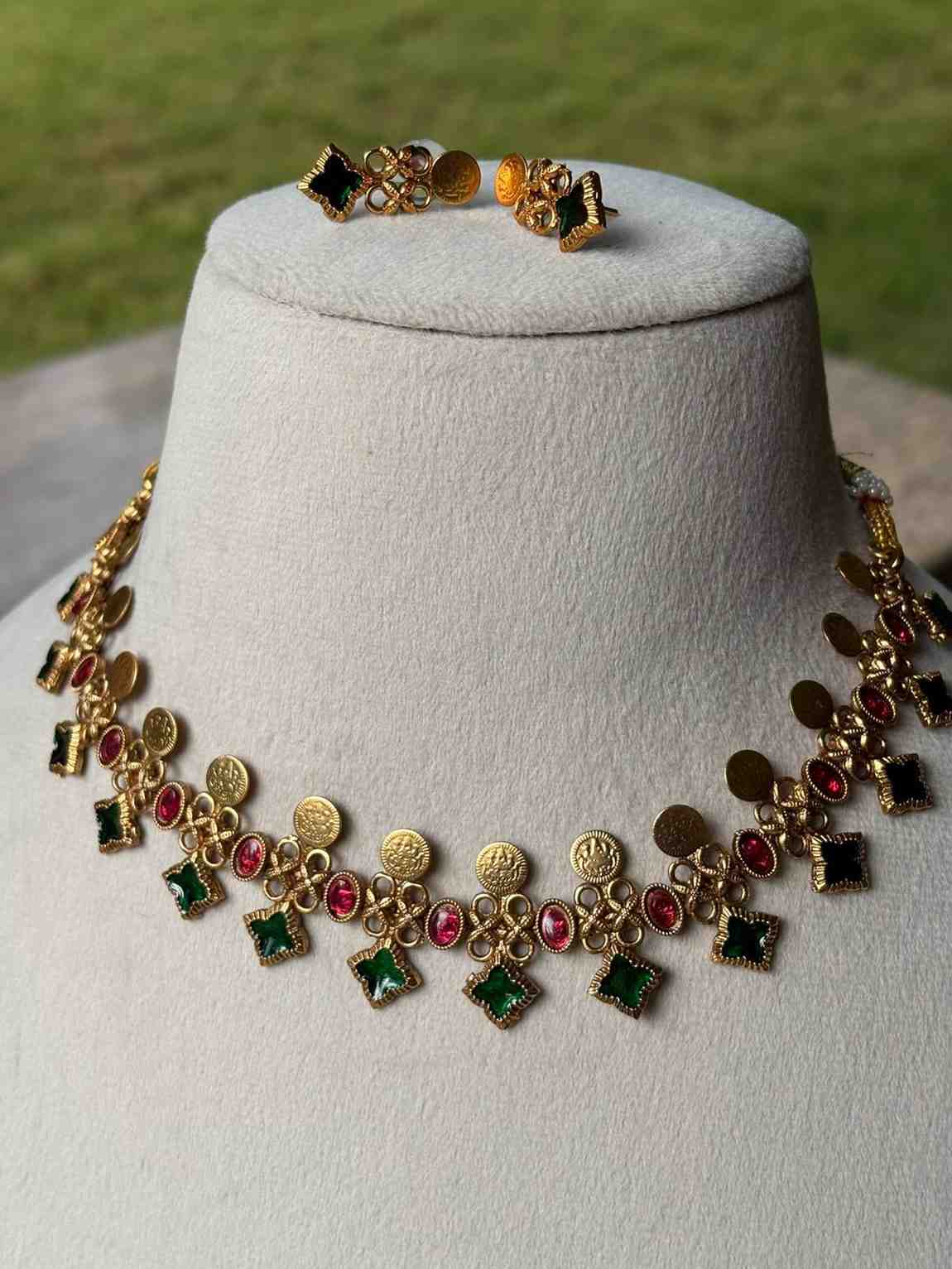 N0295 Traditional Coin Necklace cum chocker