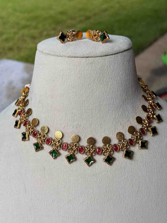 N0295 Traditional Coin Necklace cum chocker