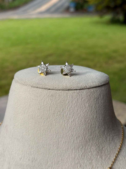 IN016 Star invisible chain with earring