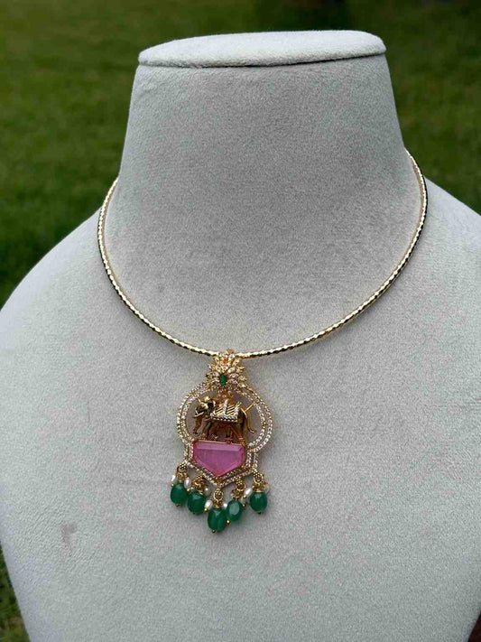 N0294 Elephant pendent with hasli