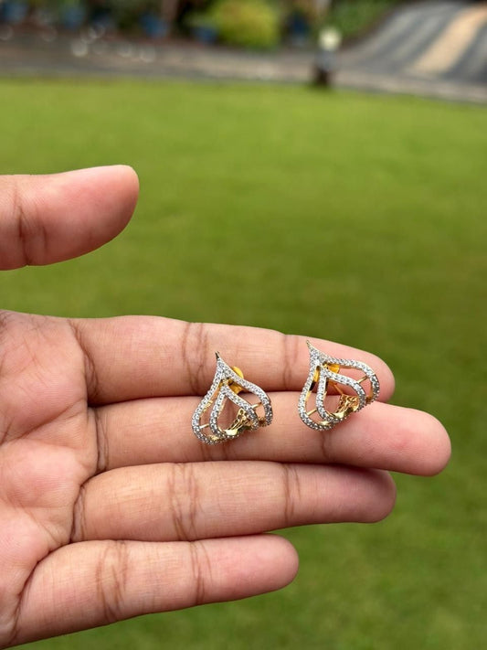 J0158 Diamond J shape Stud