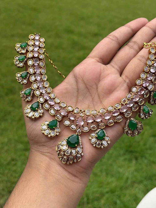 N0292 Premium Uncut Diamond Necklace