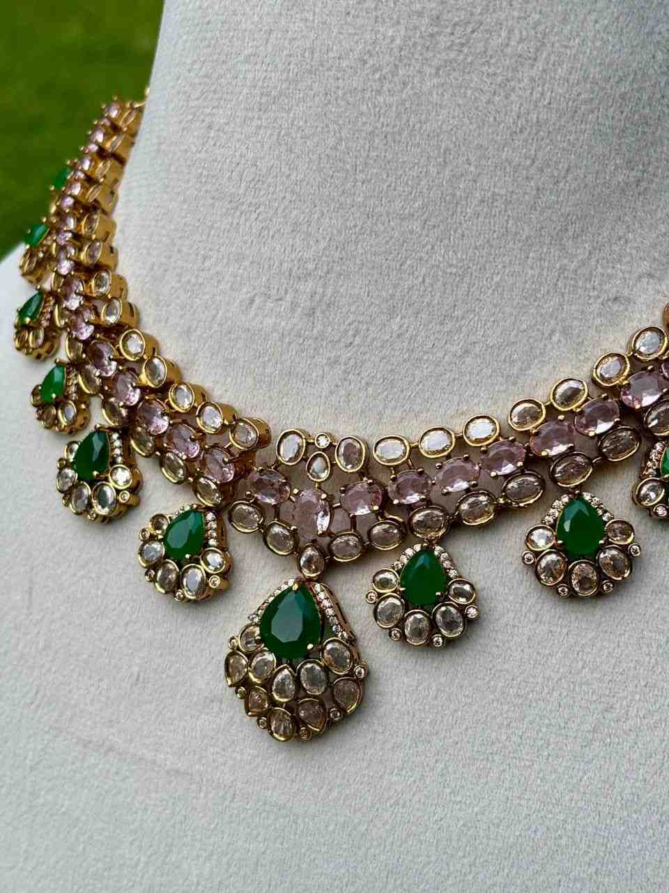 N0292 Premium Uncut Diamond Necklace
