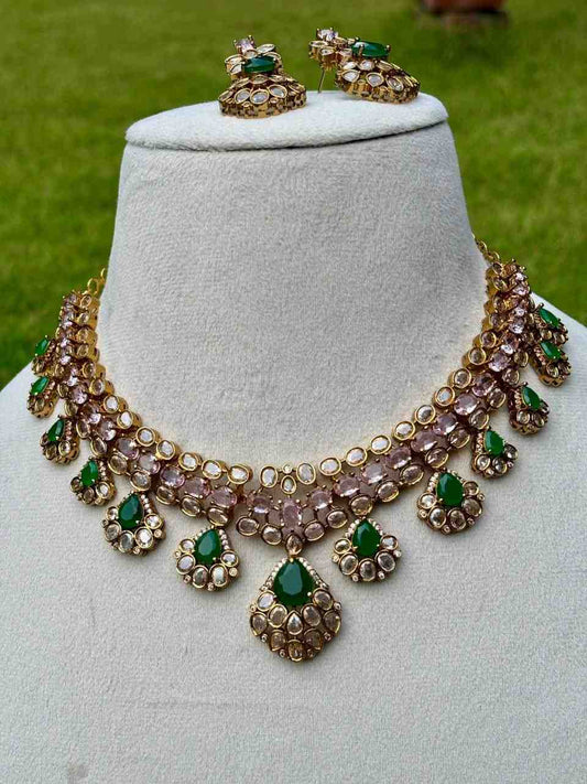 N0292 Premium Uncut Diamond Necklace