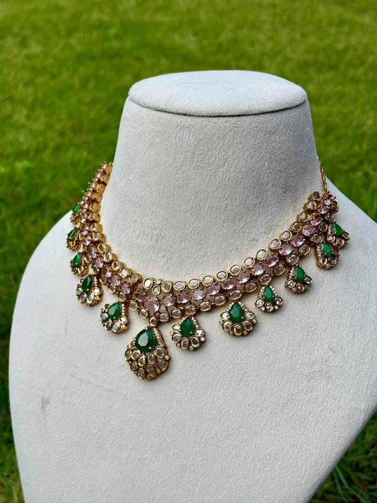 N0292 Premium Uncut Diamond Necklace
