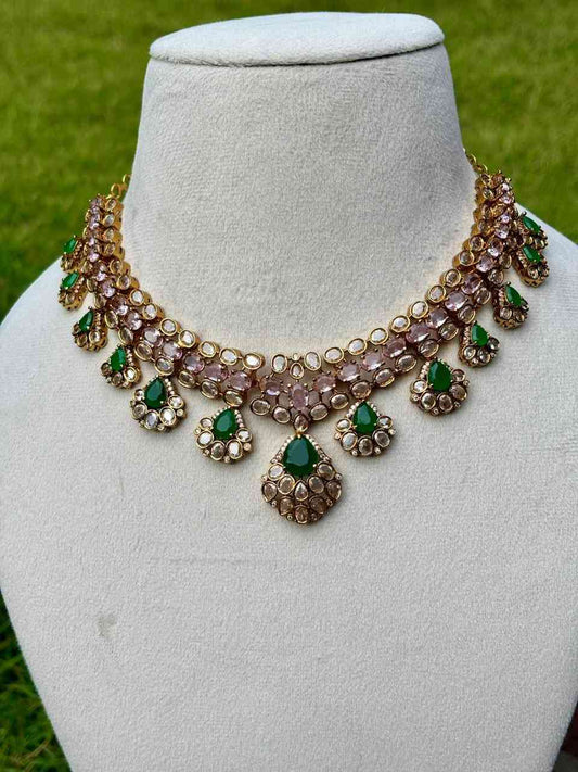 N0292 Premium Uncut Diamond Necklace