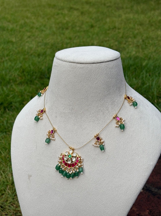 IN017 Premium Jadau Kundan Invisible necklace