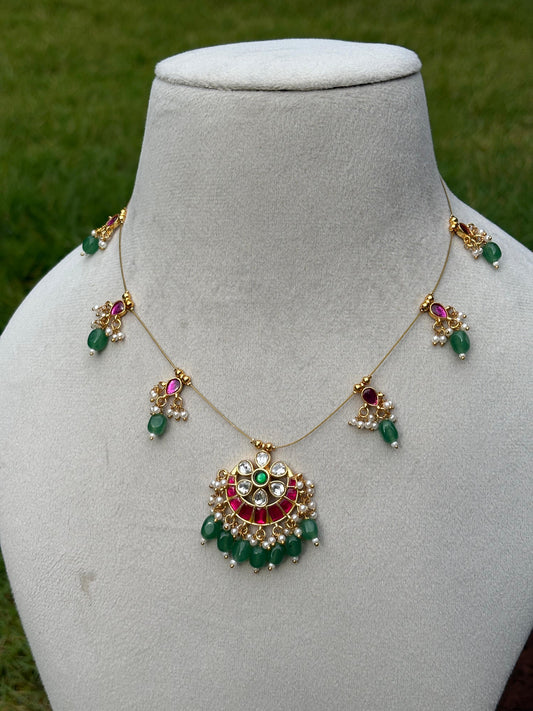 IN017 Premium Jadau Kundan Invisible necklace