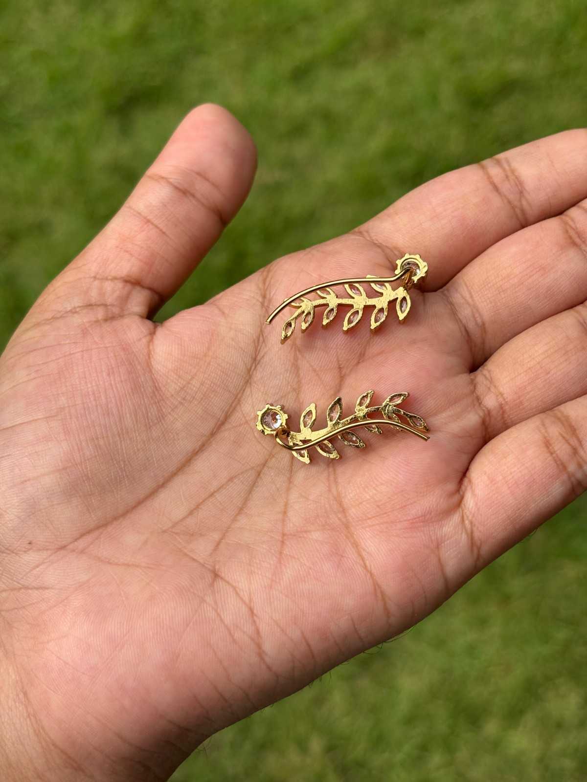 J0164 Stone Earcuff Earrings