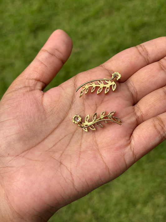 J0164 Stone Earcuff Earrings