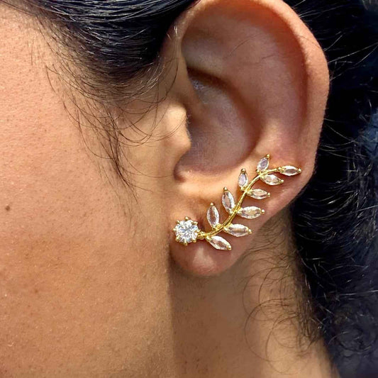 J0164 Stone Earcuff Earrings