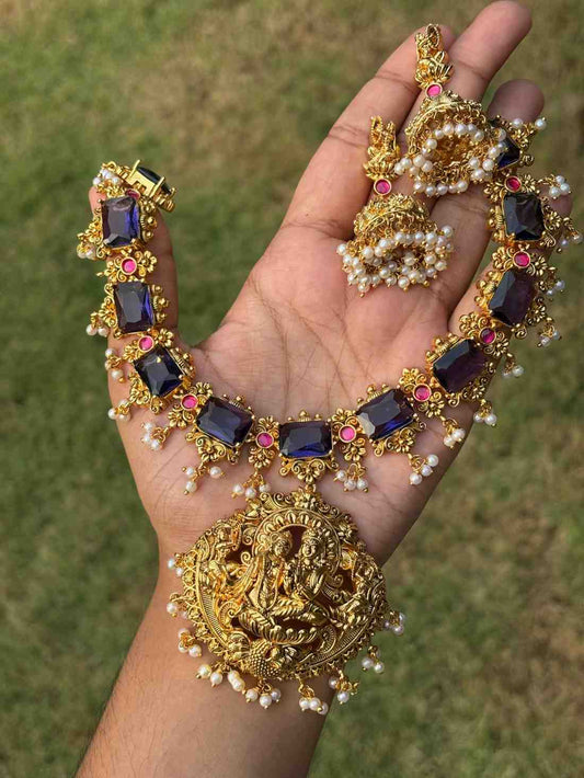 N0298 Premium Sapphire Stone Necklace