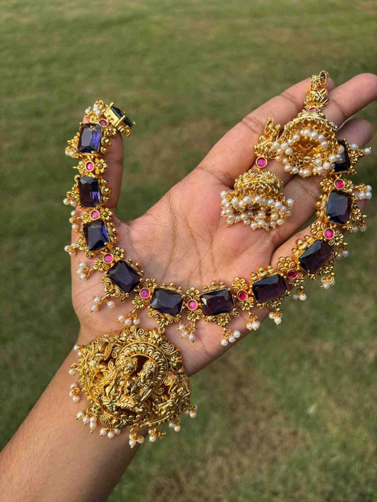 N0298 Premium Sapphire Stone Necklace