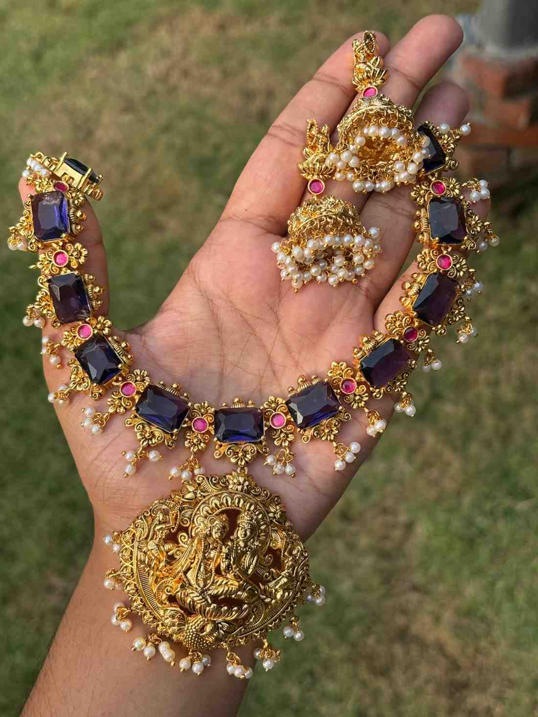 N0298 Premium Sapphire Stone Necklace