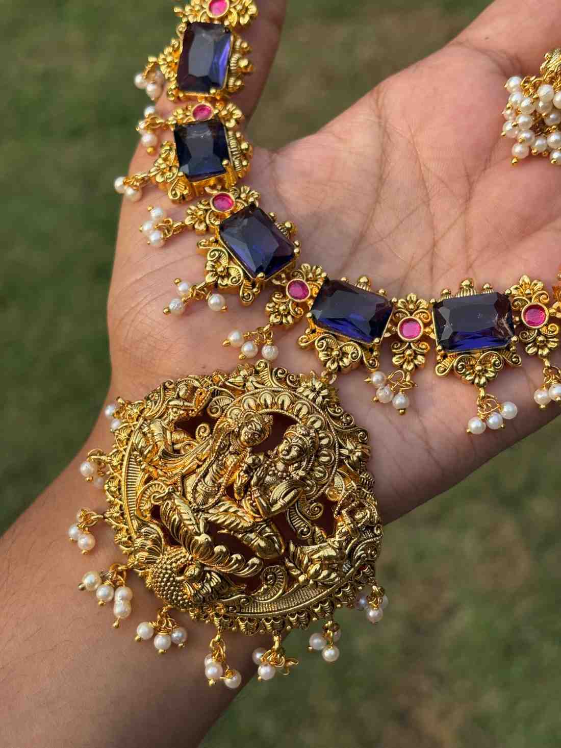 N0298 Premium Sapphire Stone Necklace