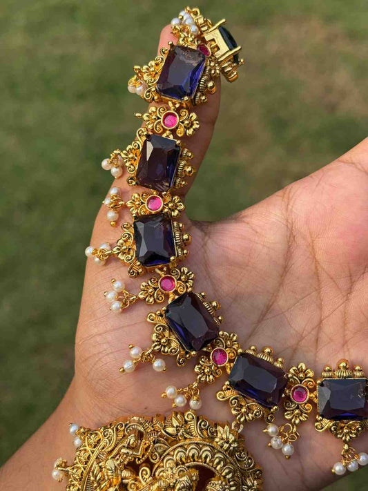 N0298 Premium Sapphire Stone Necklace