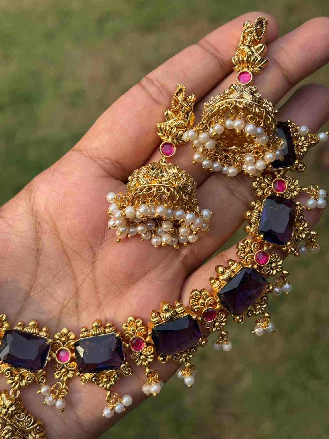 N0298 Premium Sapphire Stone Necklace