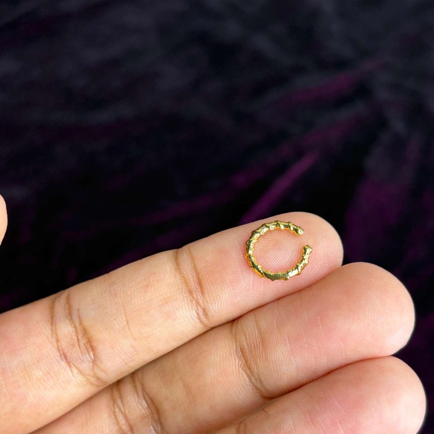 J0167 Gold Plated Nose Septum Rings