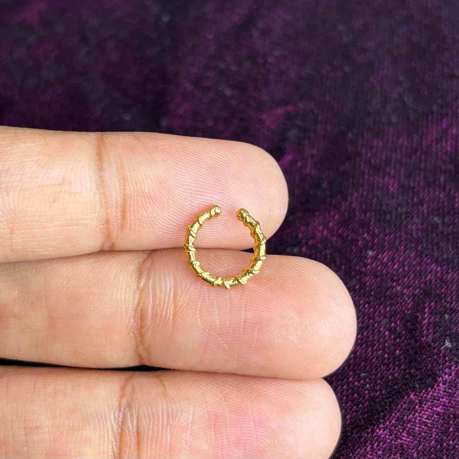 J0167 Gold Plated Nose Septum Rings