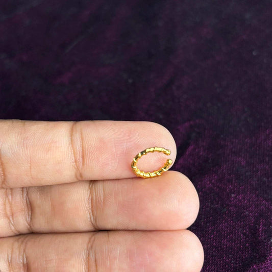 J0167 Gold Plated Nose Septum Rings