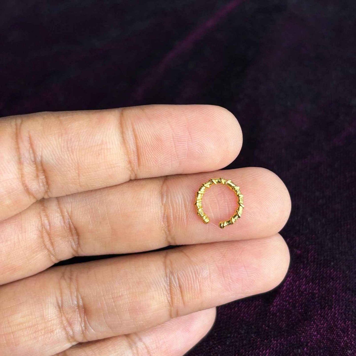 J0167 Gold Plated Nose Septum Rings