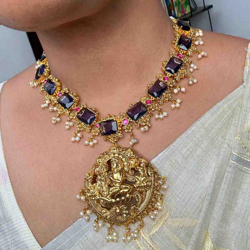 N0298 Premium Sapphire Stone Necklace