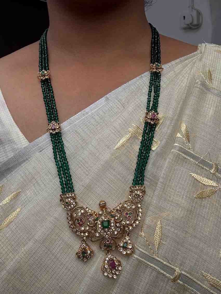 H0049 Green Crystal Bead Haram