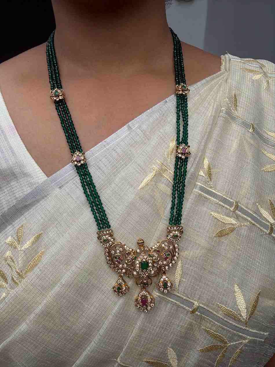 H0049 Green Crystal Bead Haram