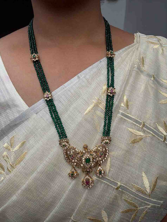 H0049 Green Crystal Bead Haram