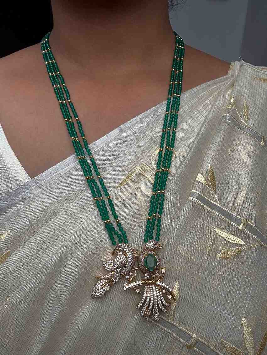 H0083 Green Crystal Bead Haram