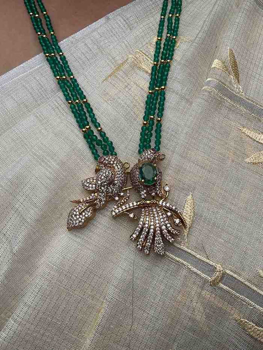 H0083 Green Crystal Bead Haram
