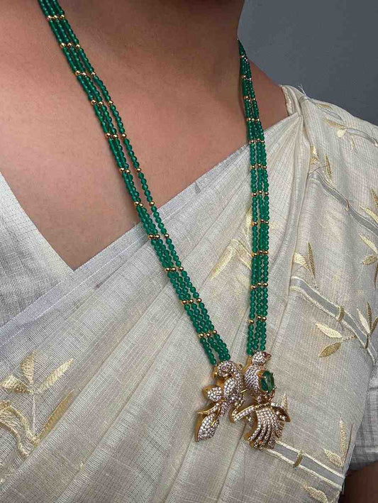 H0083 Green Crystal Bead Haram