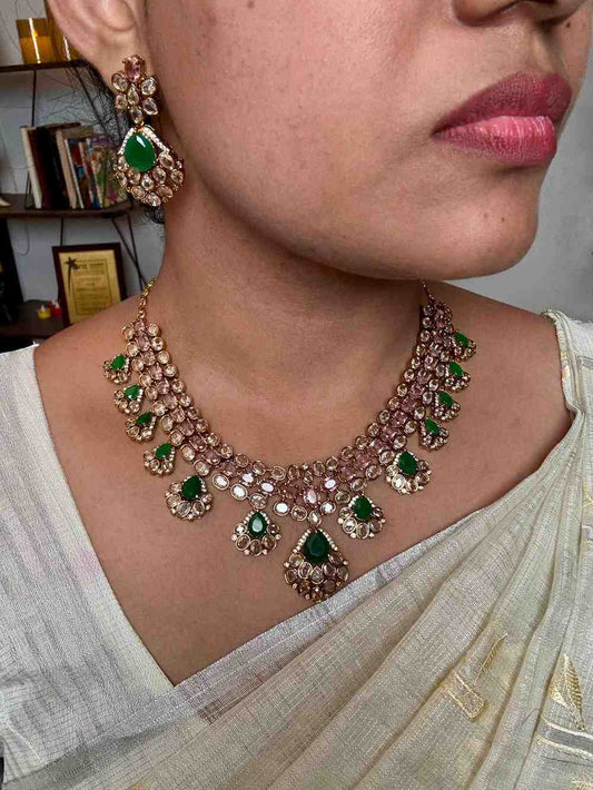 N0292 Premium Uncut Diamond Necklace
