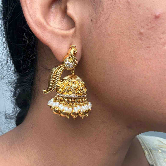 J0160 Peacock Jhumka