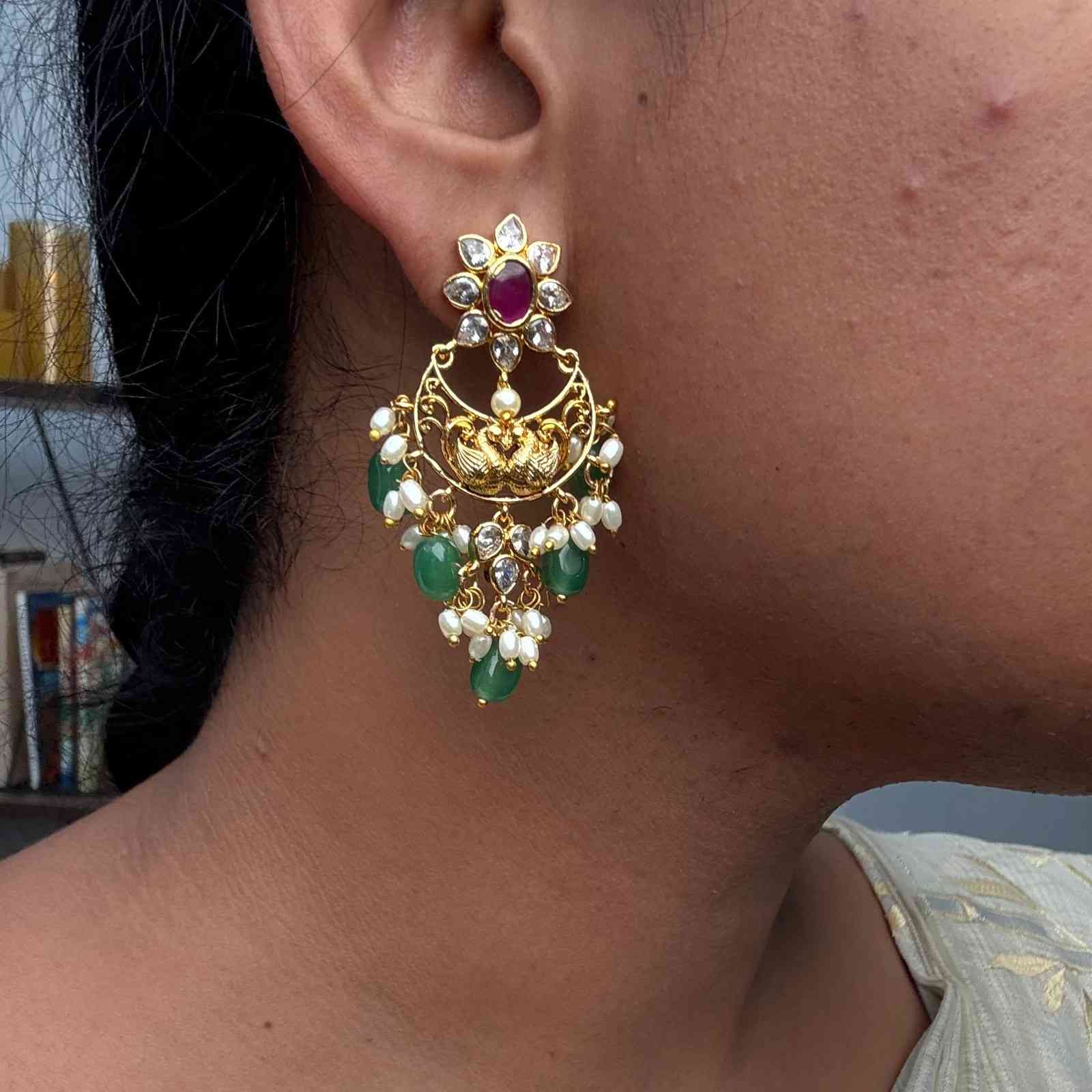 J0148  chanthbali earrings