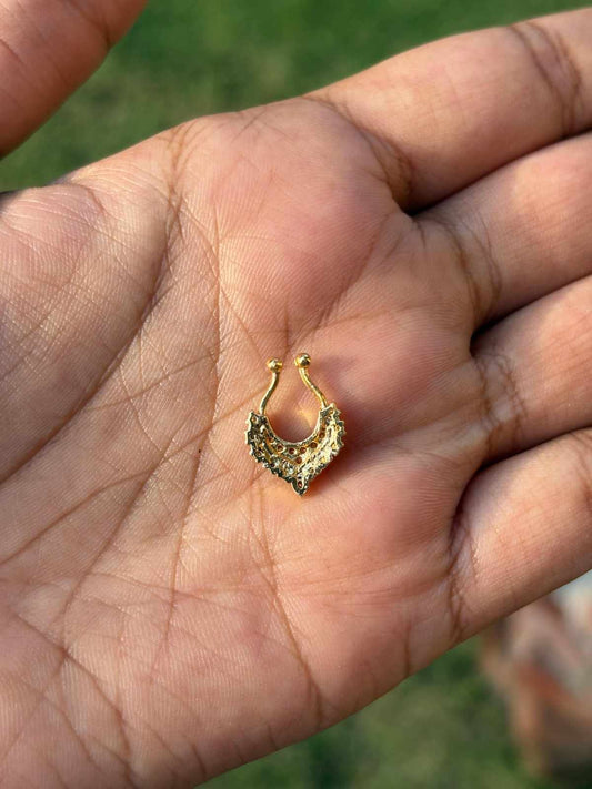 J0176 White Stone Nose Septum rings
