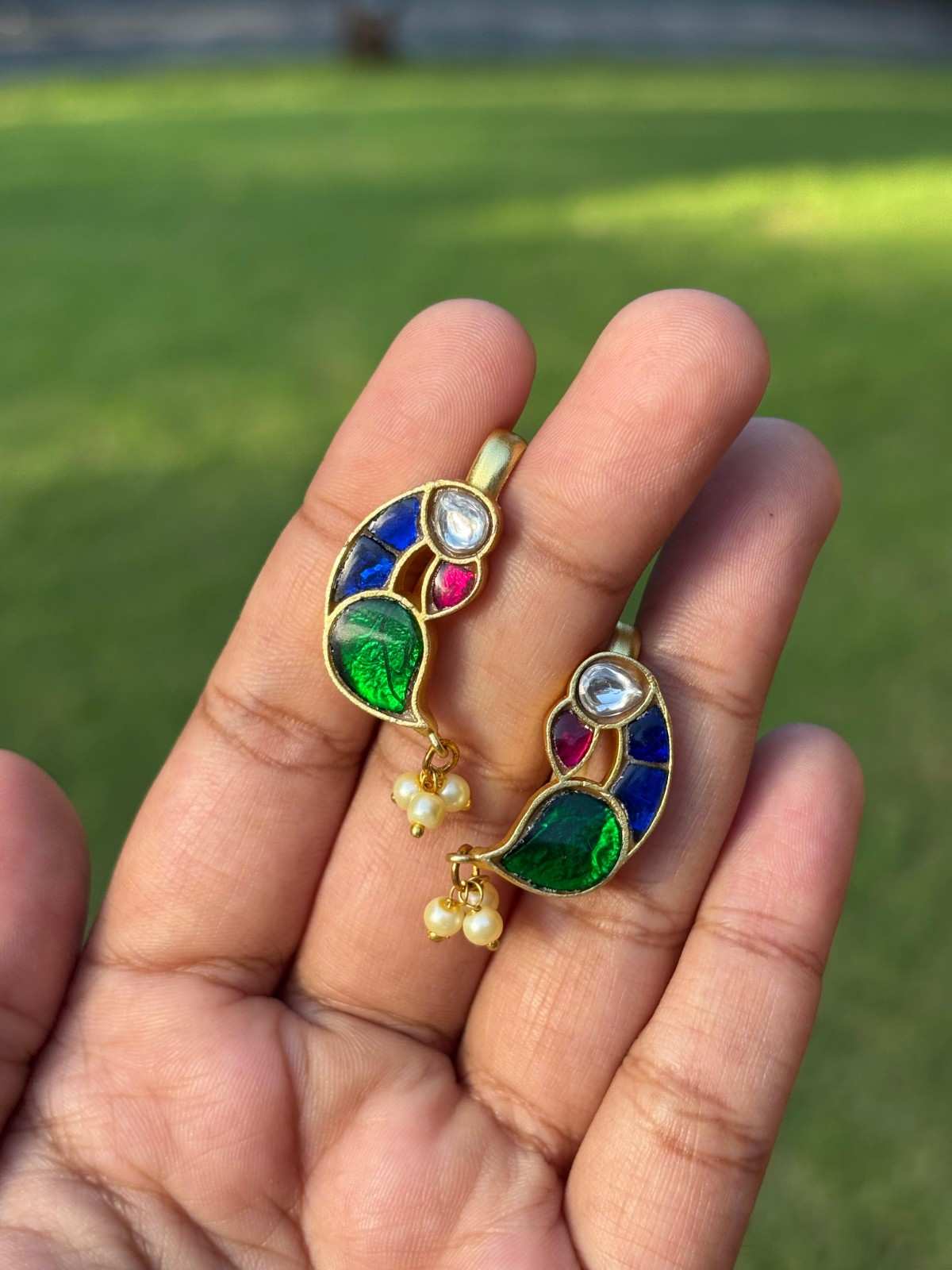 J0177 Jadau Kundan Parrot Bugadi