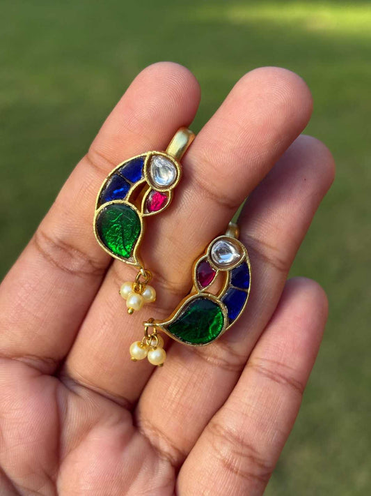 J0177 Jadau Kundan Parrot Bugadi