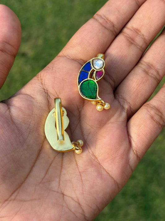 J0177 Jadau Kundan Parrot Bugadi