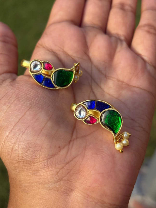 J0177 Jadau Kundan Parrot Bugadi