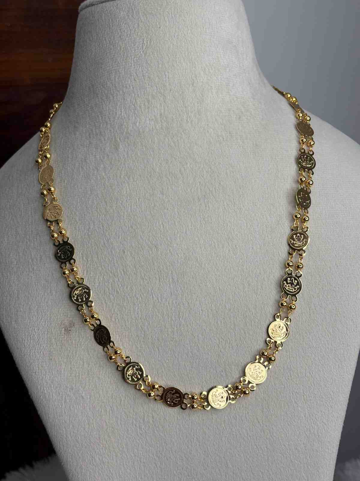 C024 Traditional kasu coin ball chain