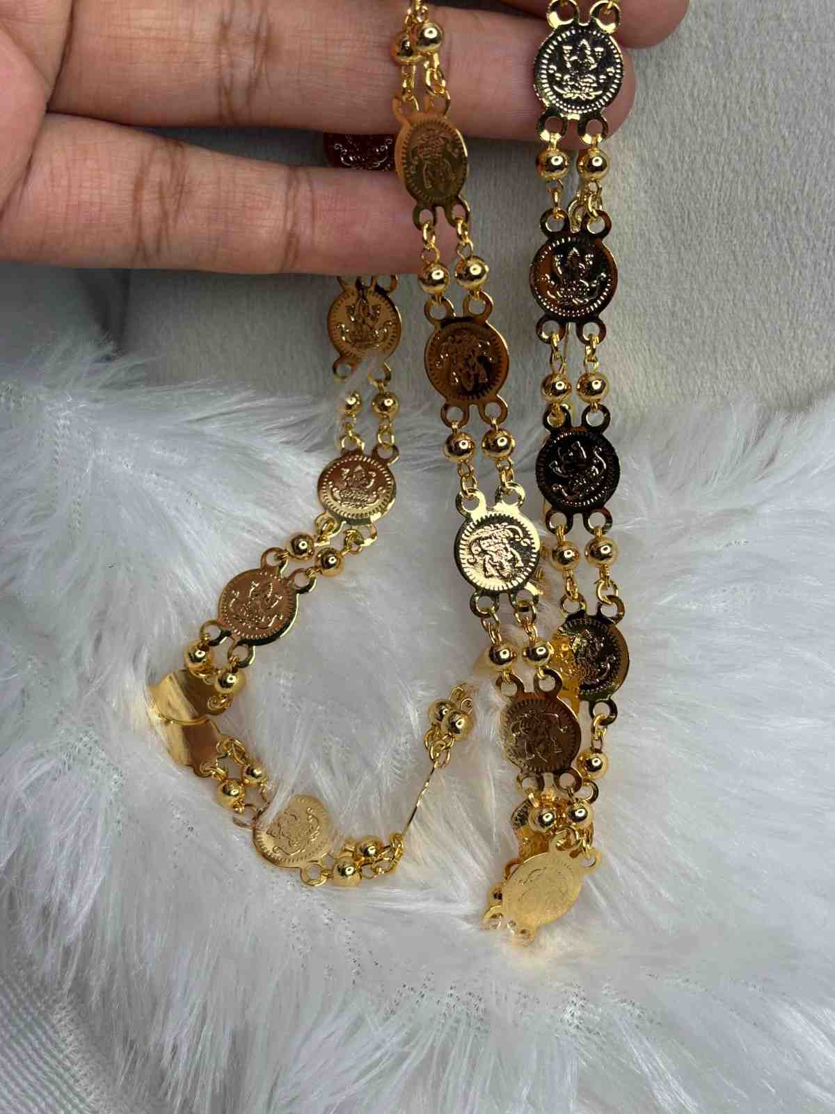 C024 Traditional kasu coin ball chain