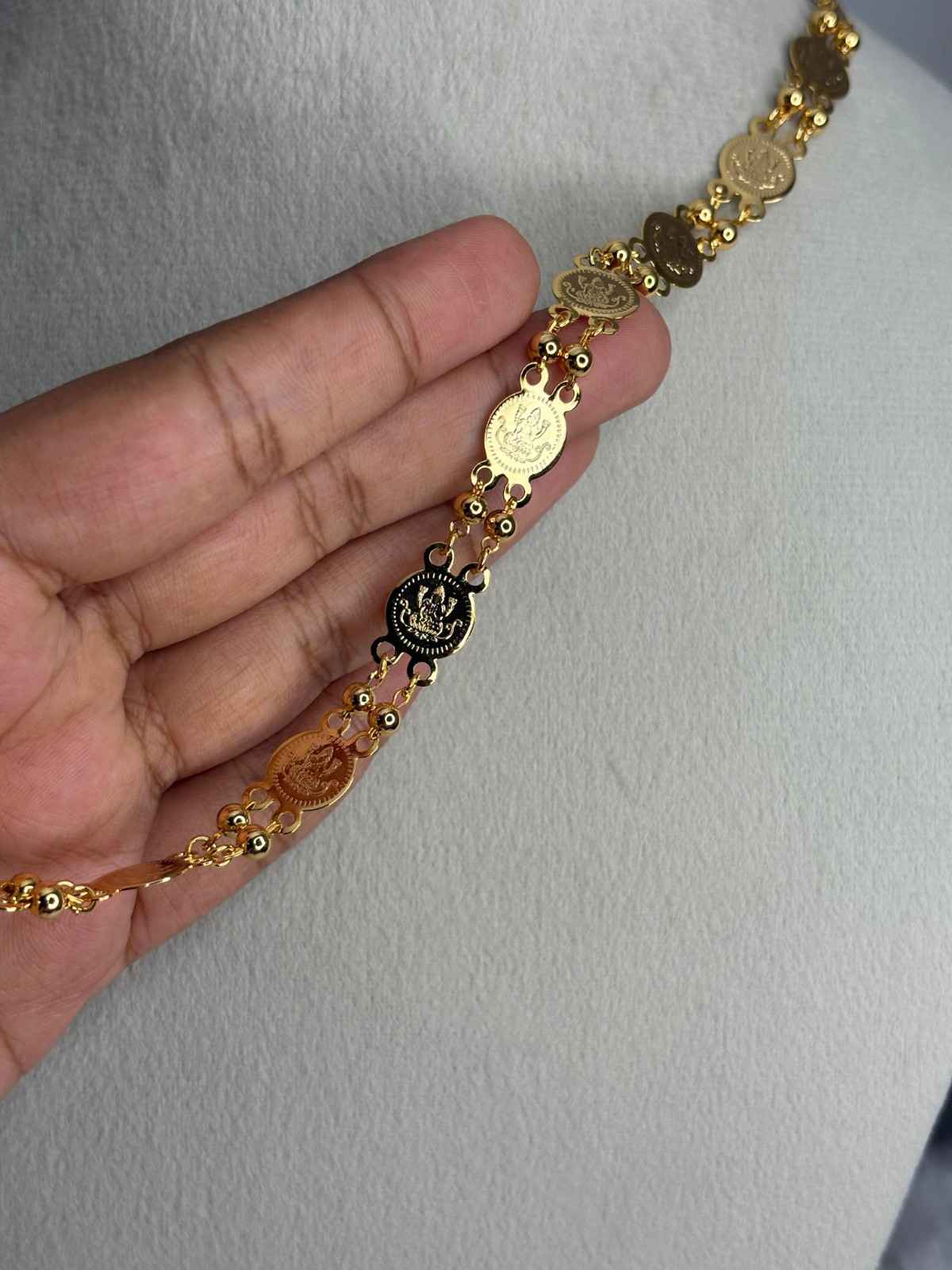 C024 Traditional kasu coin ball chain