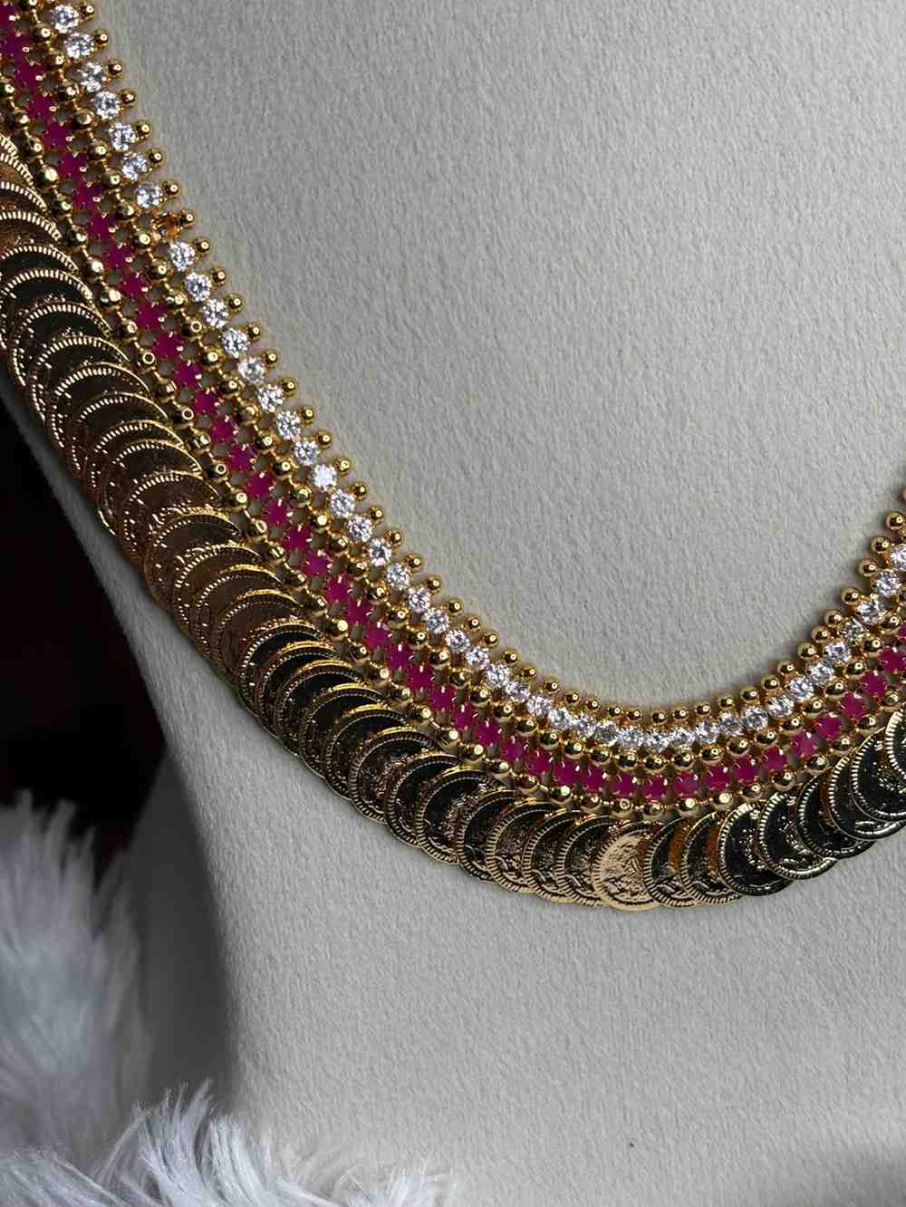 H0092 Traditional Coin Ruby stone Haram 28 inches long