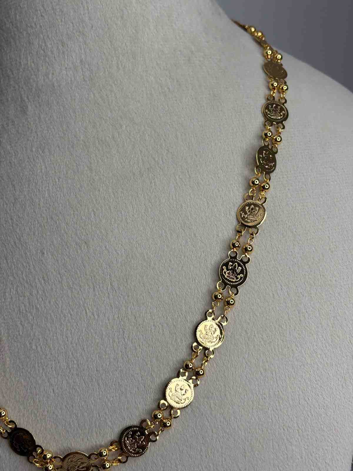 C024 Traditional kasu coin ball chain