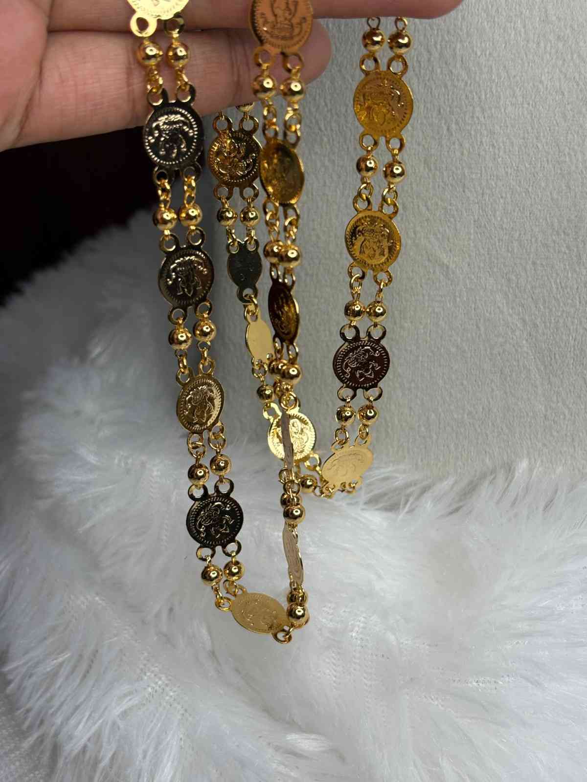 C024 Traditional kasu coin ball chain