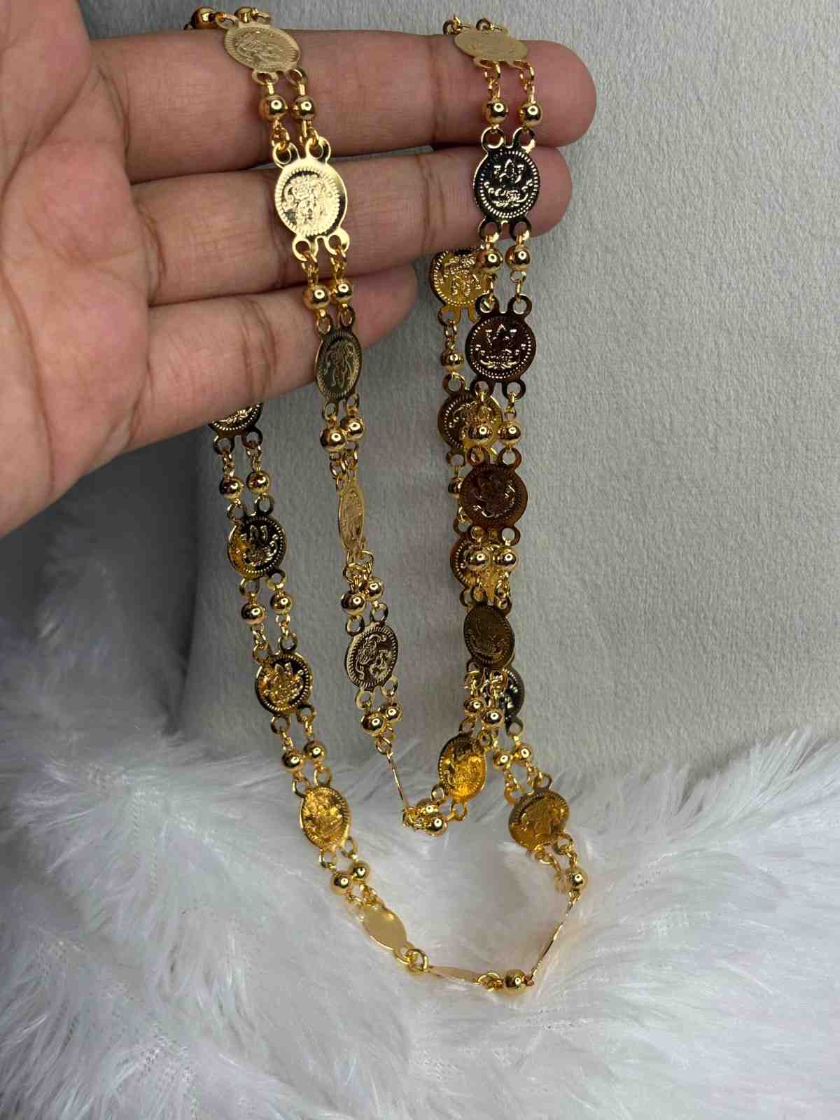 C024 Traditional kasu coin ball chain