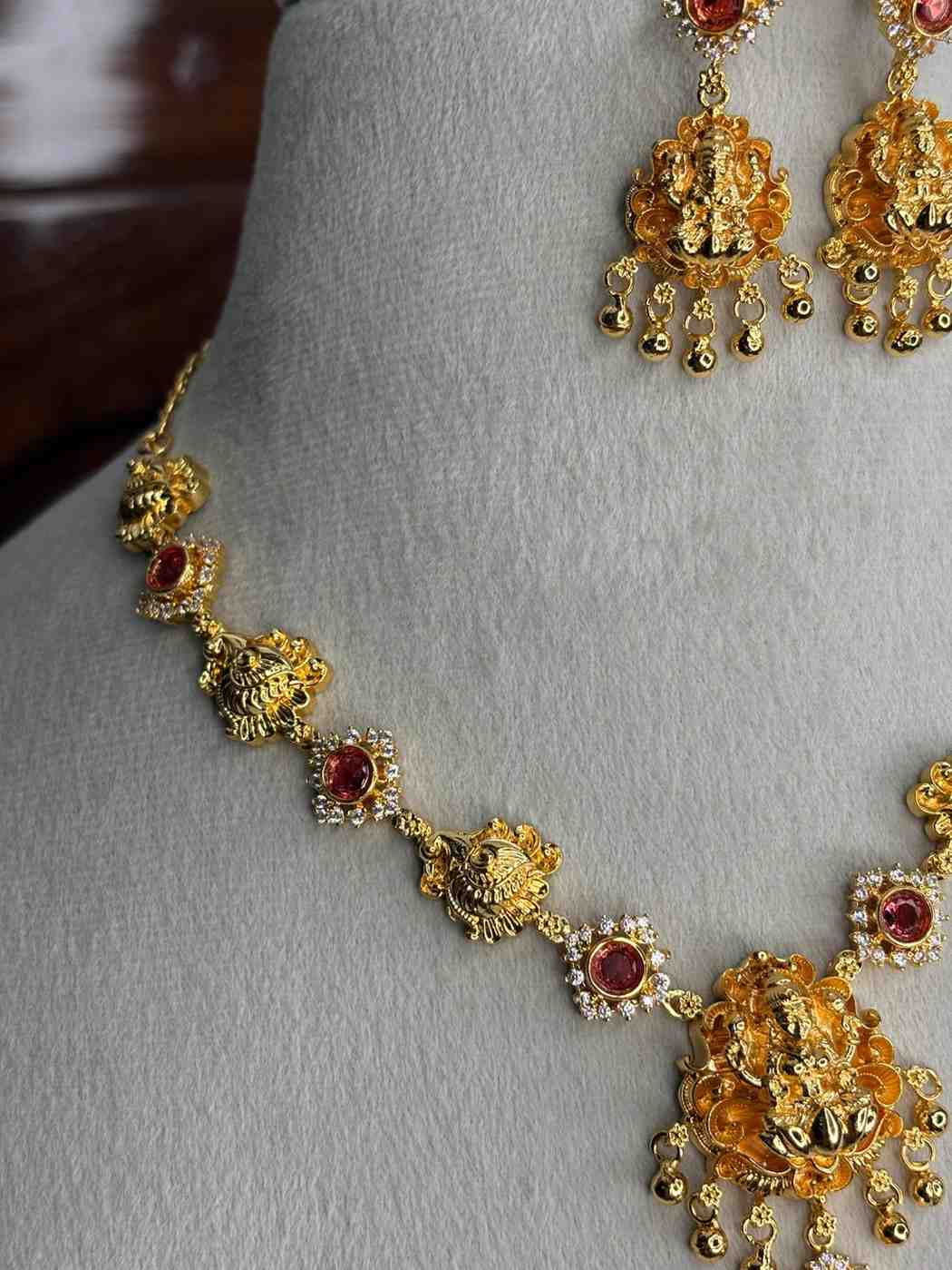 N0300 Gold Replica Collection Lakshmi Necklace